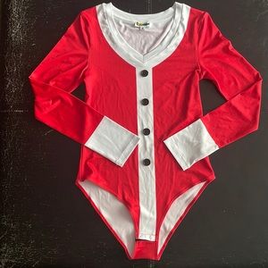 Tipsy Elves size small Santa Bodysuit NWOT